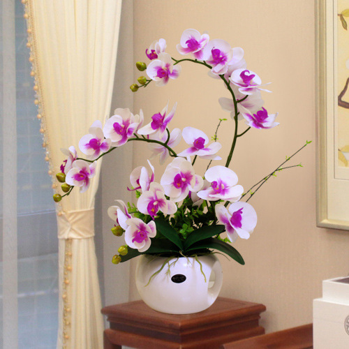 PU Feel Phalaenopsis simulation flower decoration