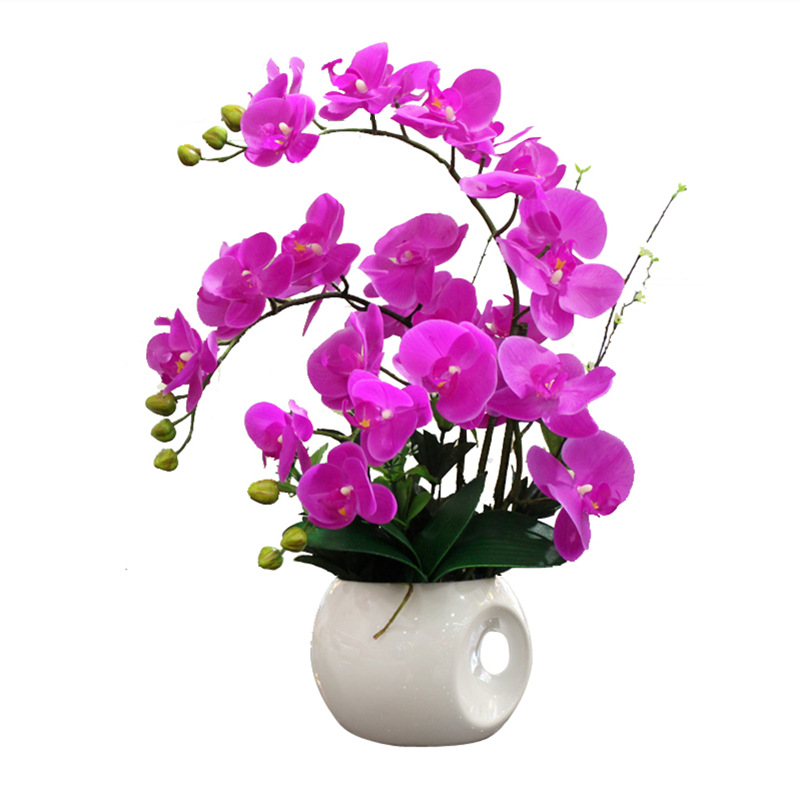 PU Feel Phalaenopsis simulation flower decoration