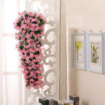 Simulated Violet Wall Hanging Fake Flower Pnk