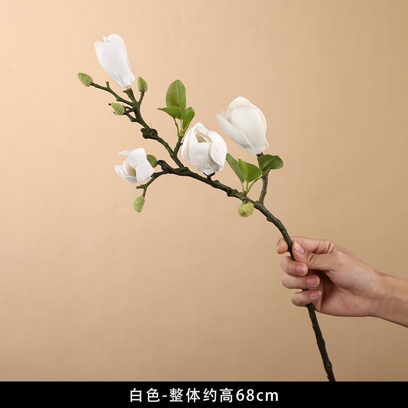 High imitation film feel magnolia imitation flower  White