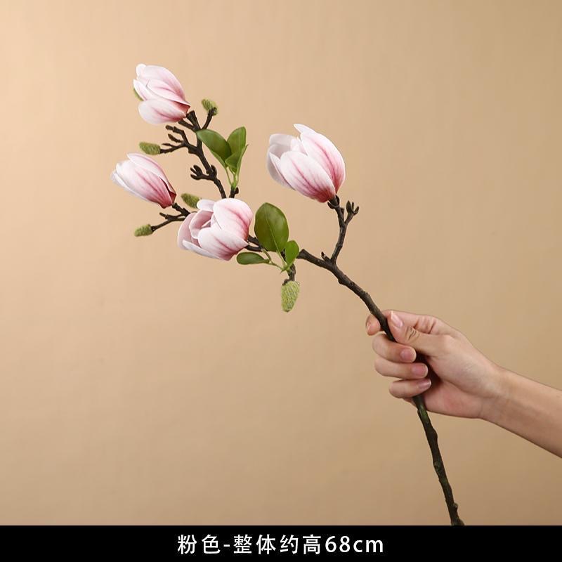 High imitation film feel magnolia imitation flower  Light Pink