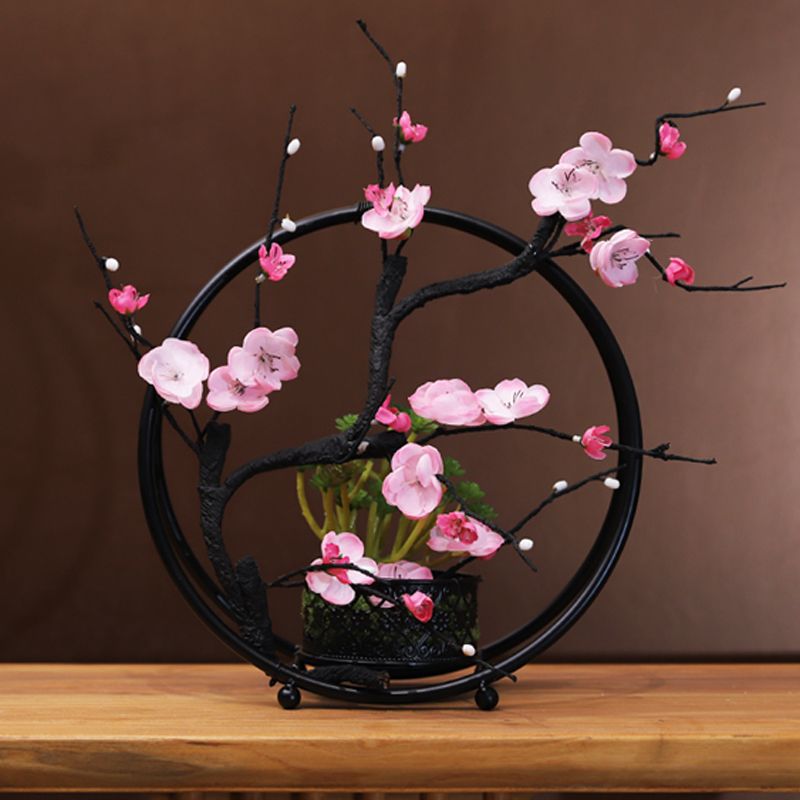 Artificial plum flower art Pink