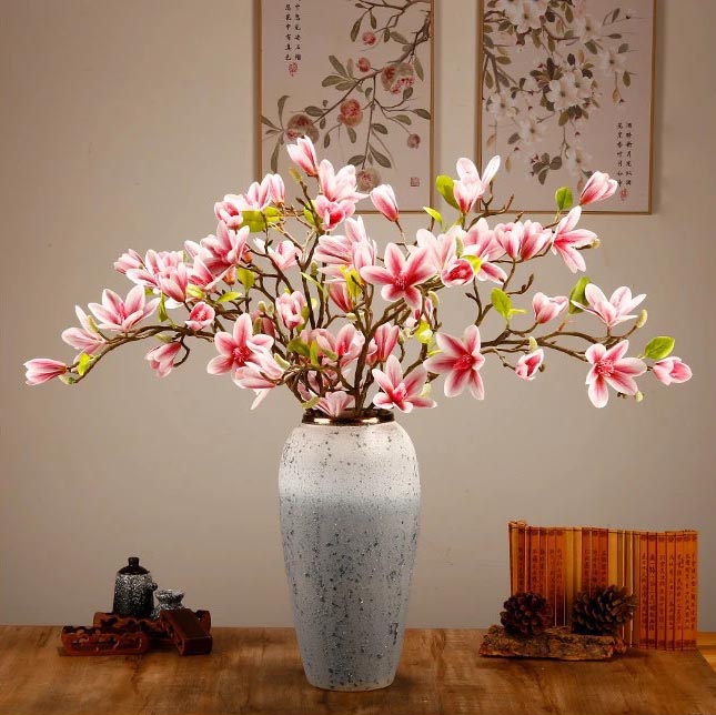 Artificial Magnolia flowers for home dining table fake floral