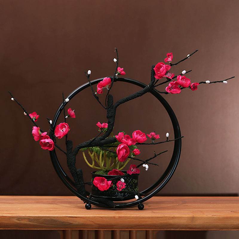 Artificial plum flower art Fuchsia