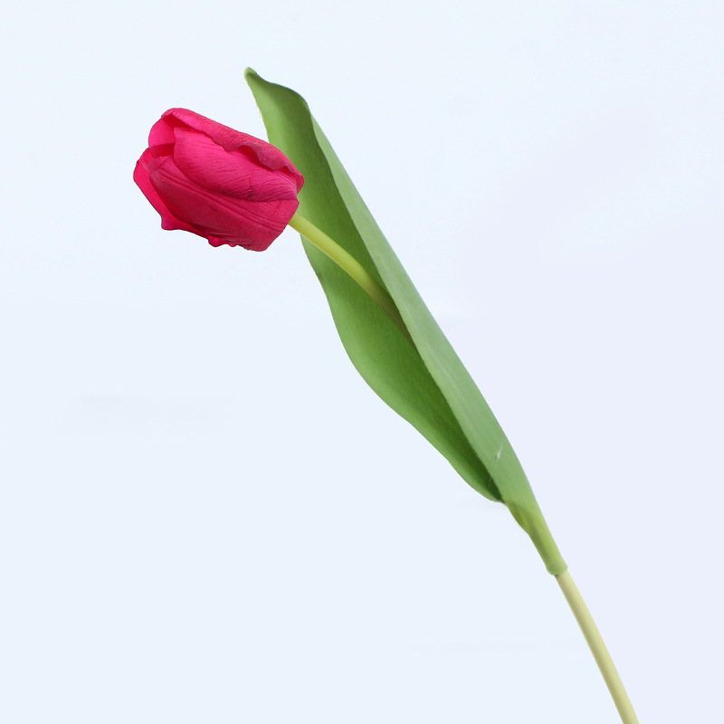 Feel moisturizing tulip artificial flower Color:Fuchsia