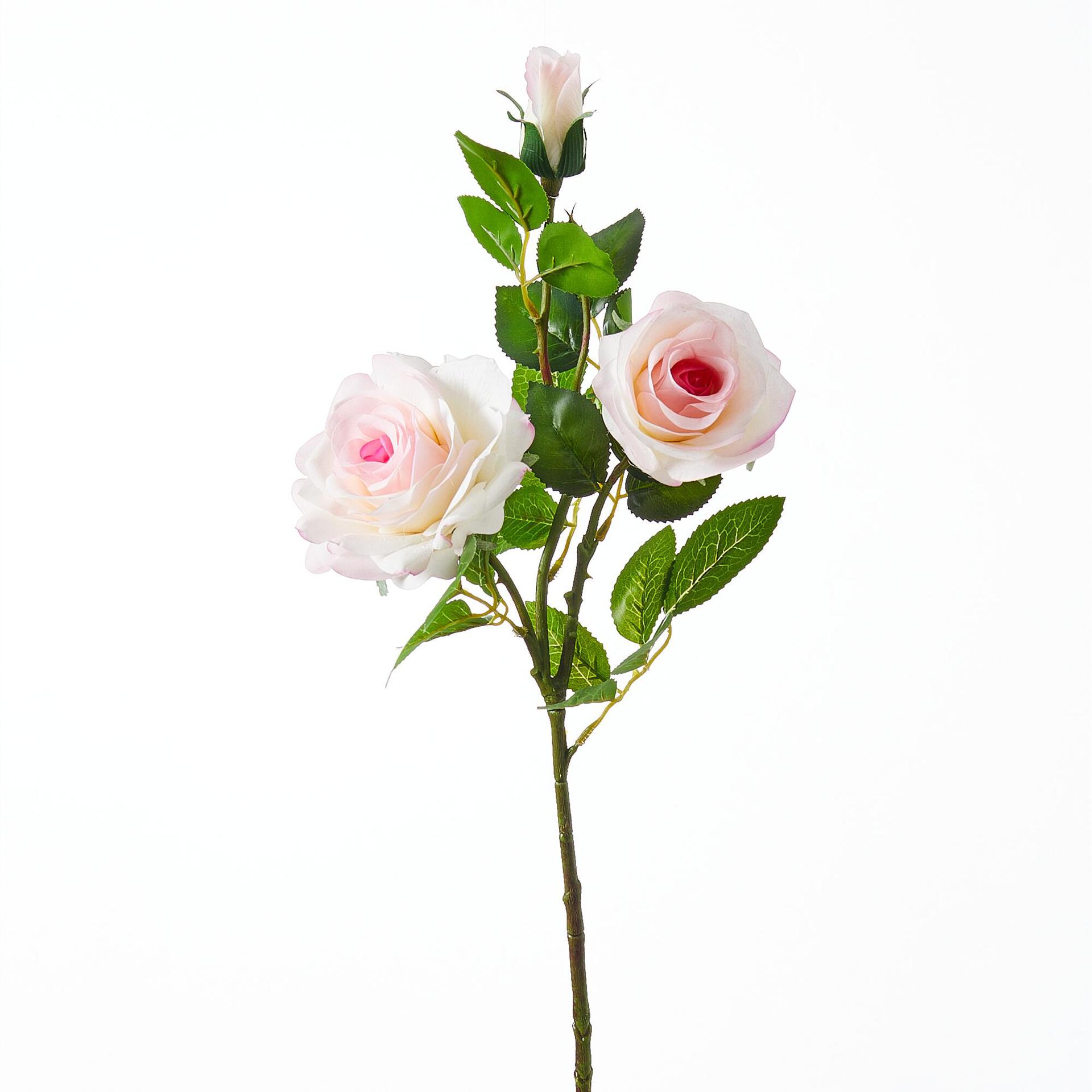 Ins moisturizing touch crystal rose artificial flower wet feeling Color:Light Pink