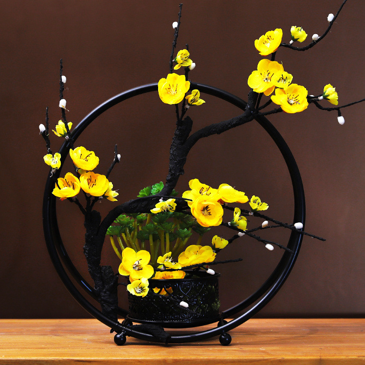 Artificial plum flower art Yellow 