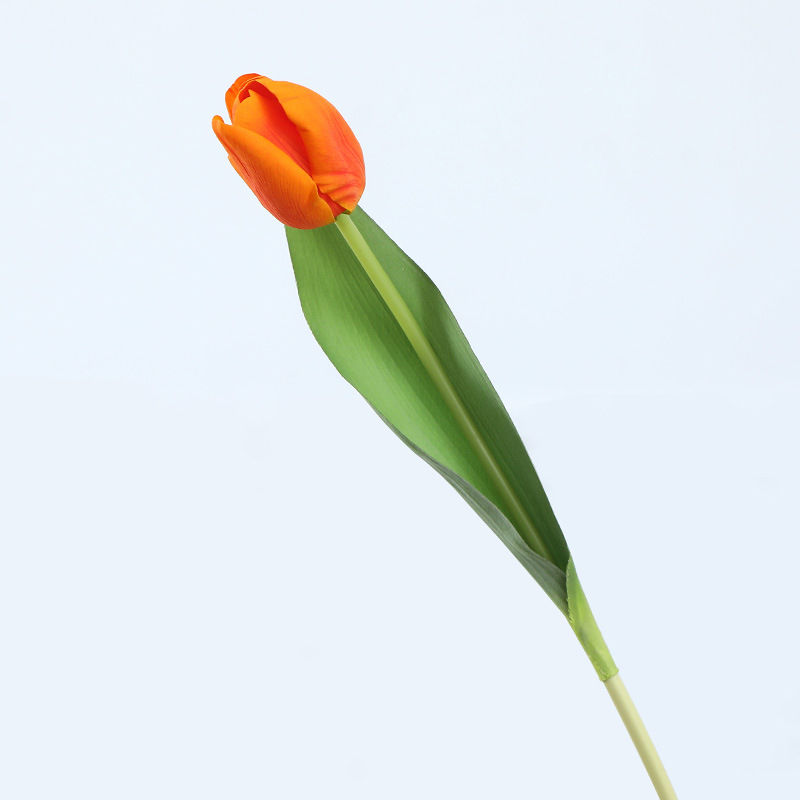 Feel moisturizing tulip artificial flower Color:Orange