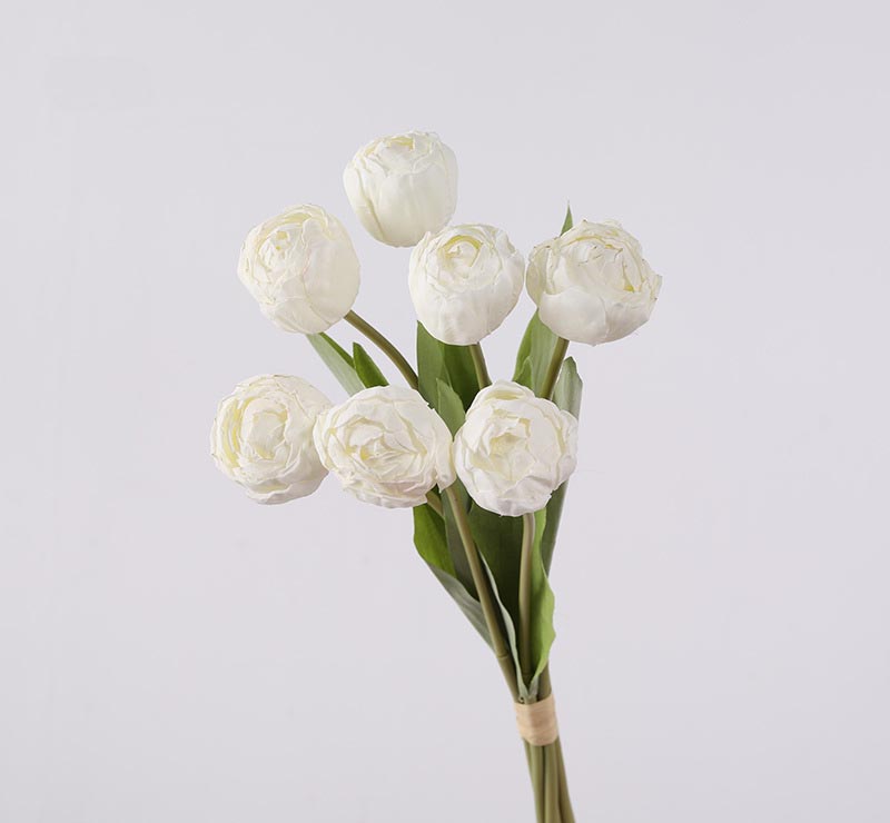 Edged tulip artificial flower shooting props Color:White