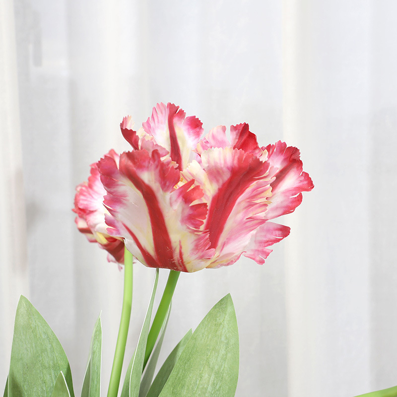 parrot tulip artificial flower ation Color:Pink