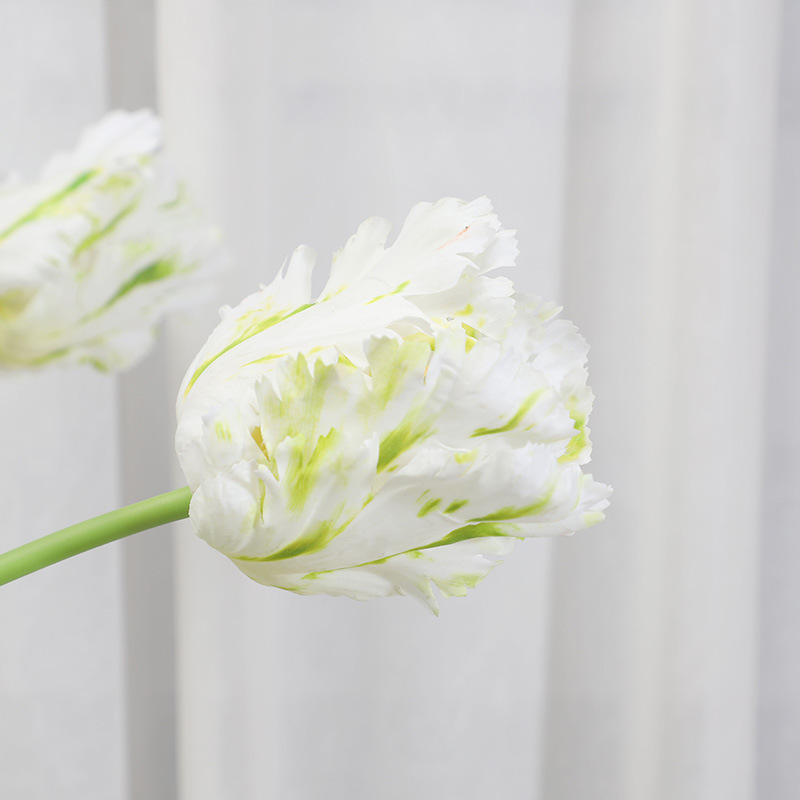 parrot tulip artificial flower ation Color:White