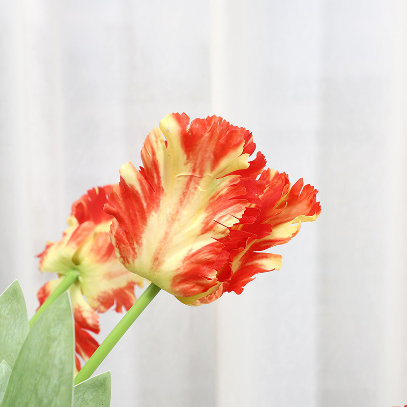 parrot tulip artificial flower ation Color:Orange