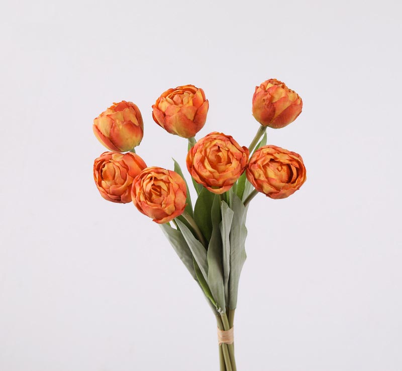 Edged tulip artificial flower shooting props Color:Orange