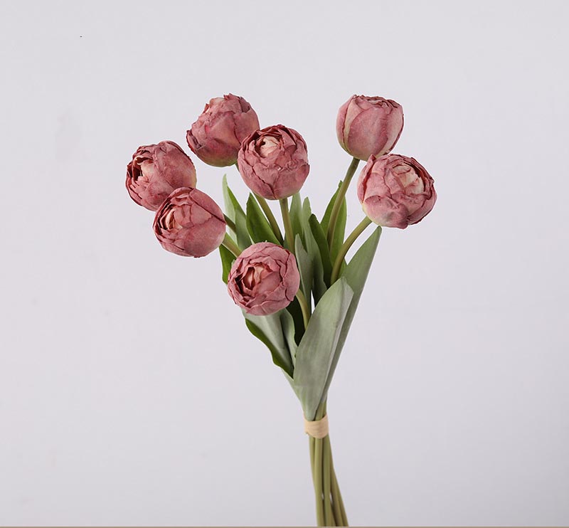 Edged tulip artificial flower shooting props Color:Pale Mauve