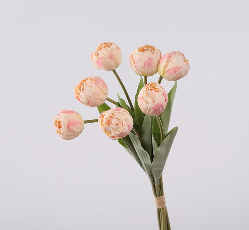 Edged tulip artificial flower shooting props Color:Champagne