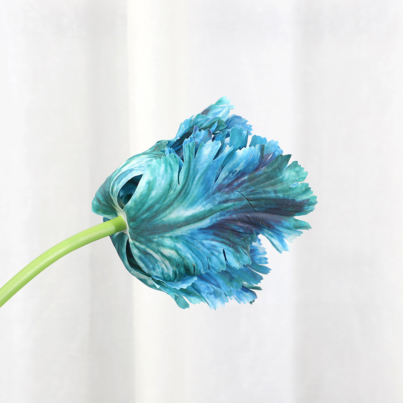 parrot tulip artificial flower ation Color:Blue