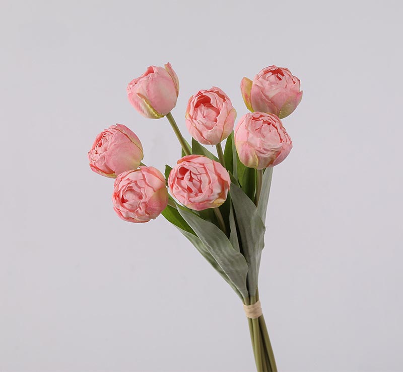 Edged tulip artificial flower shooting props Color:Pink