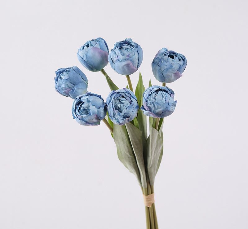 Edged tulip artificial flower shooting props Color:Blue