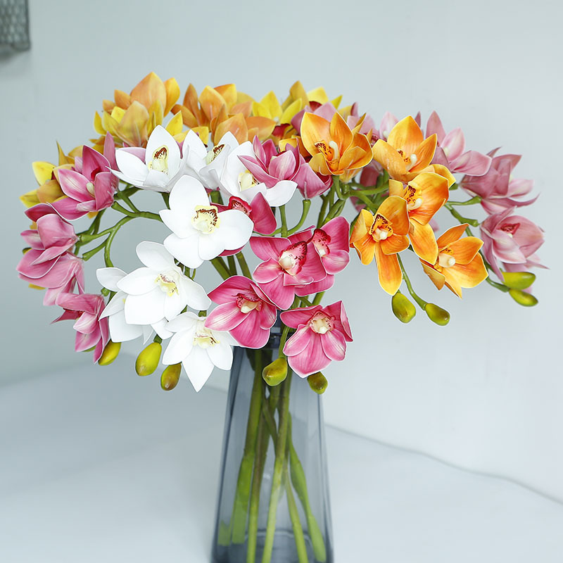 3D printed Cymbidium artificial flowers arrangement