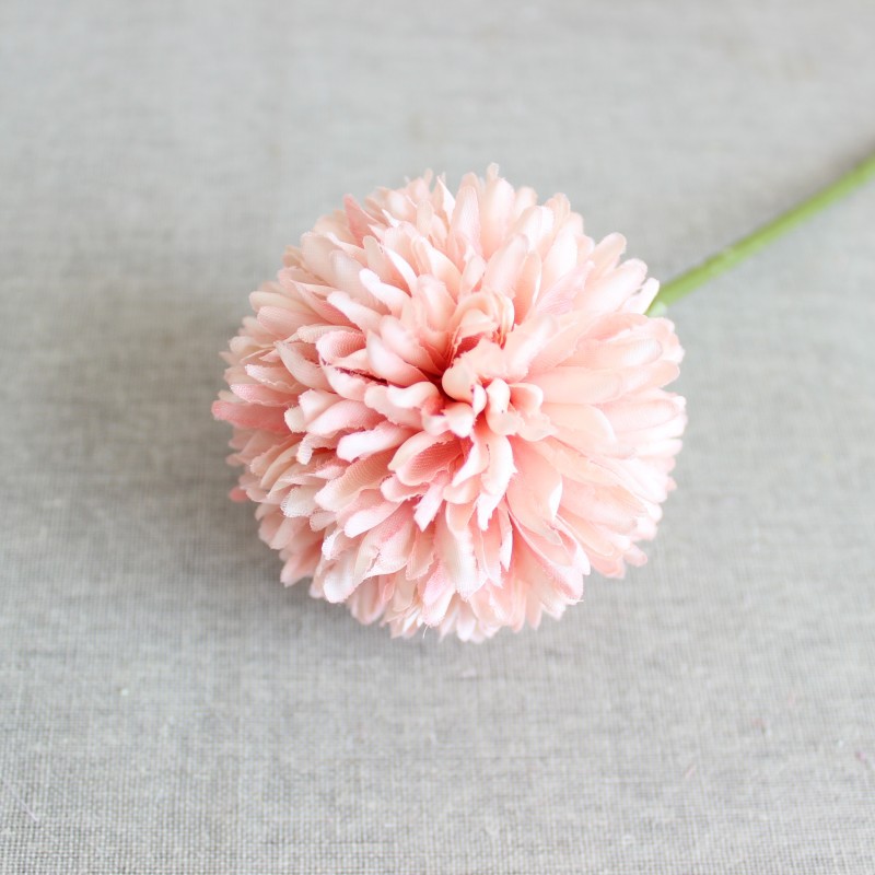 Ping-pong chrysanthemum artificial flower dandelion trumpet thorn ball Dark Pink