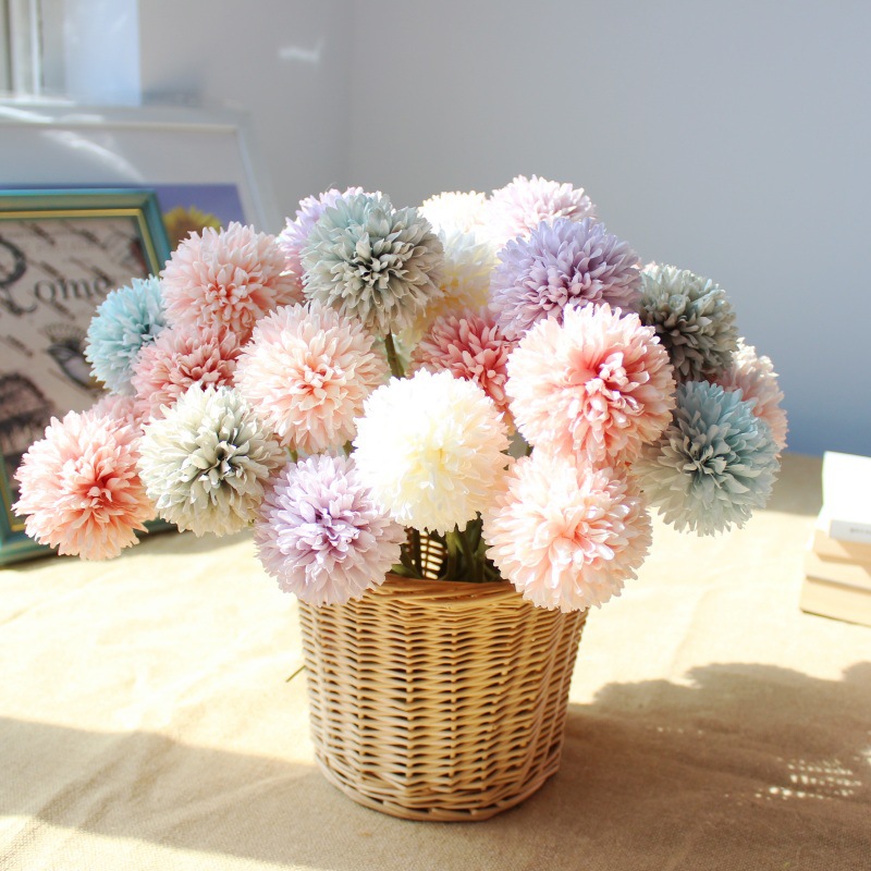 Ping-pong chrysanthemum artificial flower dandelion trumpet thorn ball