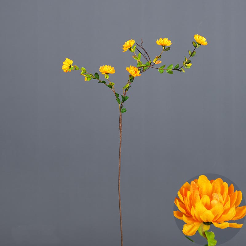 Artificial Small daisy wild fun flower single chrysanthemum Color:Apricot 