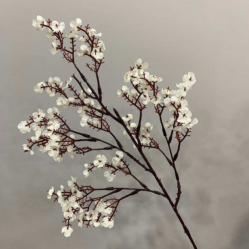 artificial branches of baby's breath colorful small artificial flowers fake dried flowers Milky White