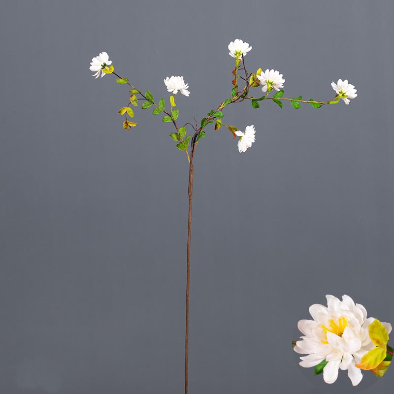 Artificial Small daisy wild fun flower single chrysanthemum Color:White