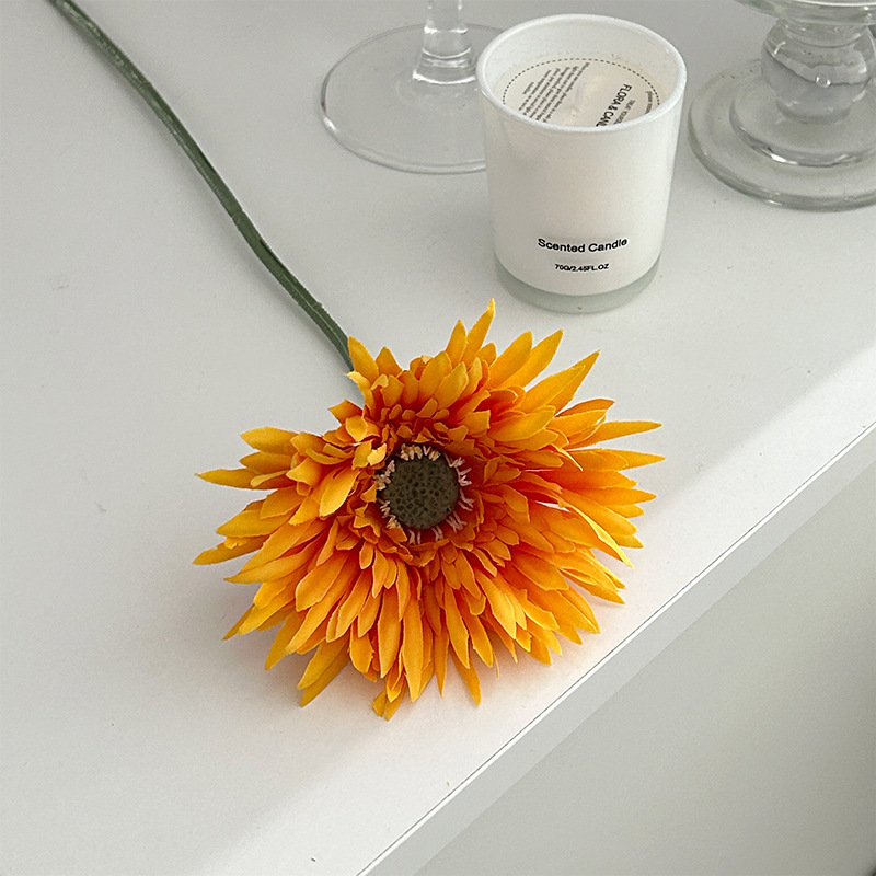 gerbera artificial flowers simple brushed daisy eternal flower Orange