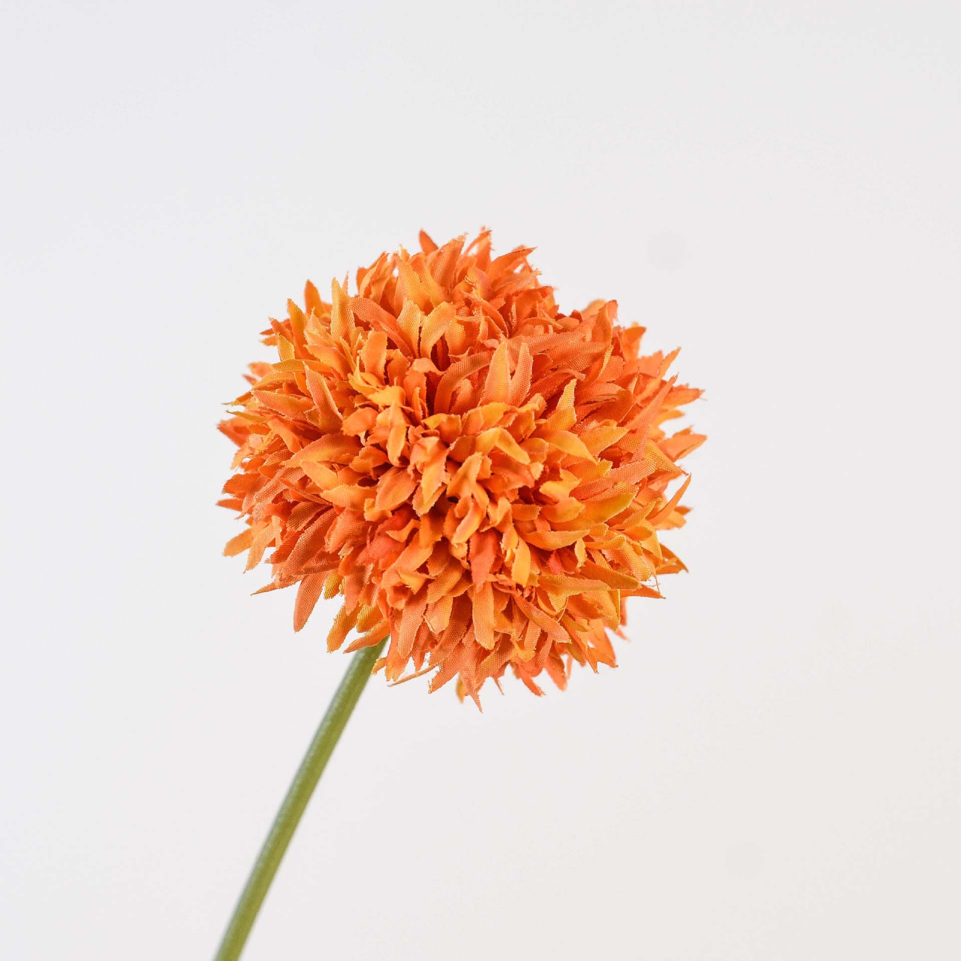 Single brushed ball chrysanthemum artificial flower fake flower Color:Orange