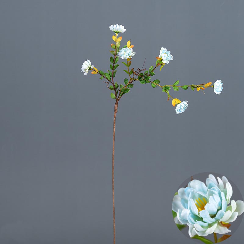 Artificial Small daisy wild fun flower single chrysanthemum Color:Sky Blue