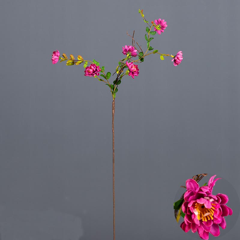 Artificial Small daisy wild fun flower single chrysanthemum Fuchsia