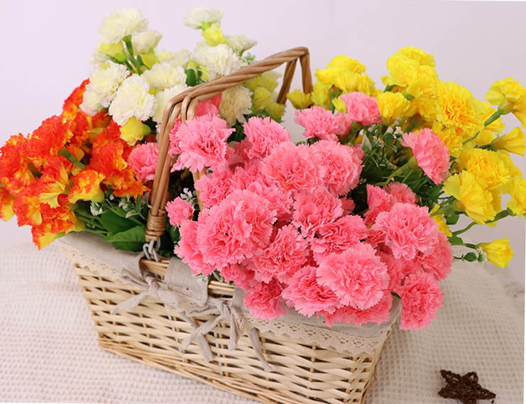 Artificial flower carnation for  hall home office  floral garden design