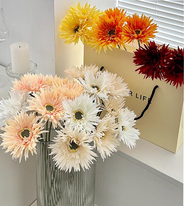 gerbera artificial flowers simple brushed daisy eternal flower