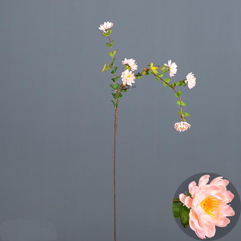 Artificial Small daisy wild fun flower single chrysanthemum Color:Light Peach