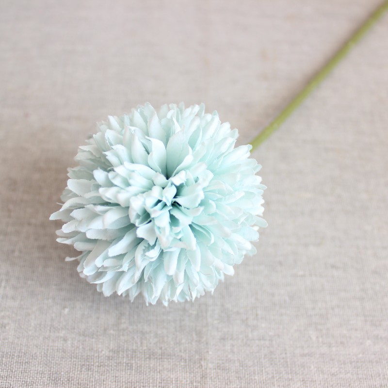 Ping-pong chrysanthemum artificial flower dandelion trumpet thorn ball Light Blue