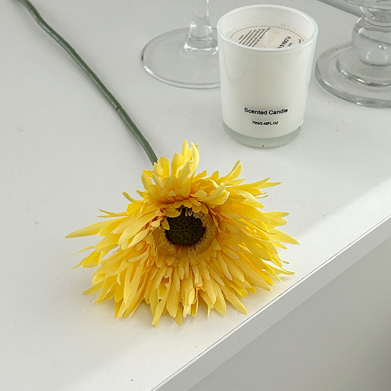 gerbera artificial flowers simple brushed daisy eternal flower Yellow