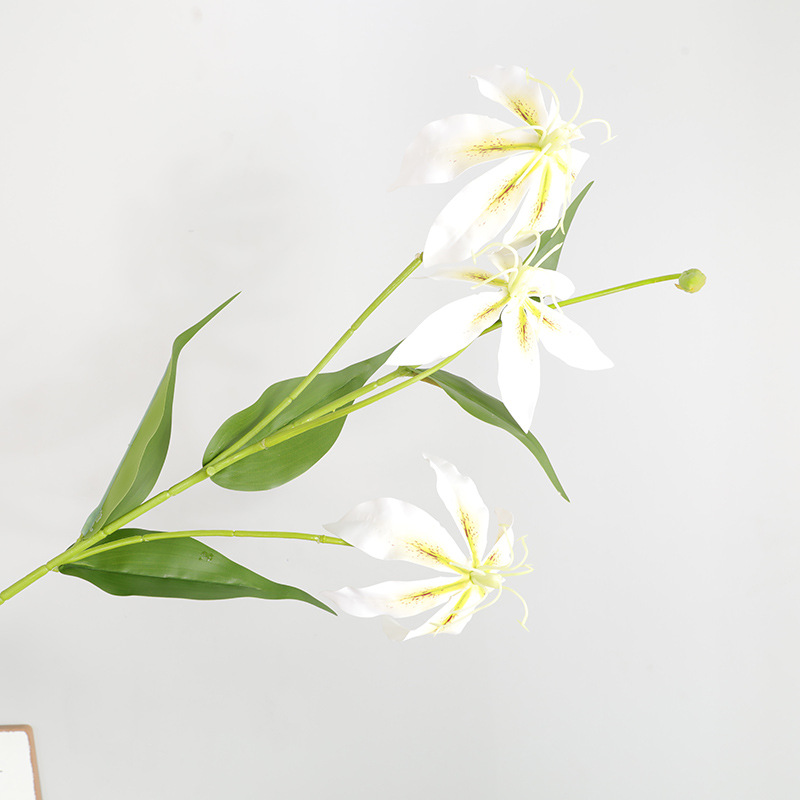 artificial lily fake flowers, flame lily   White