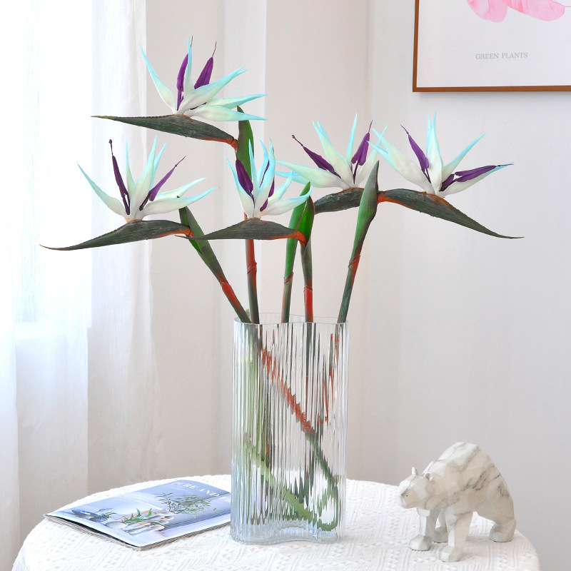 Bird of paradise artificial flower large single branch Strelitzia reginae fake flower