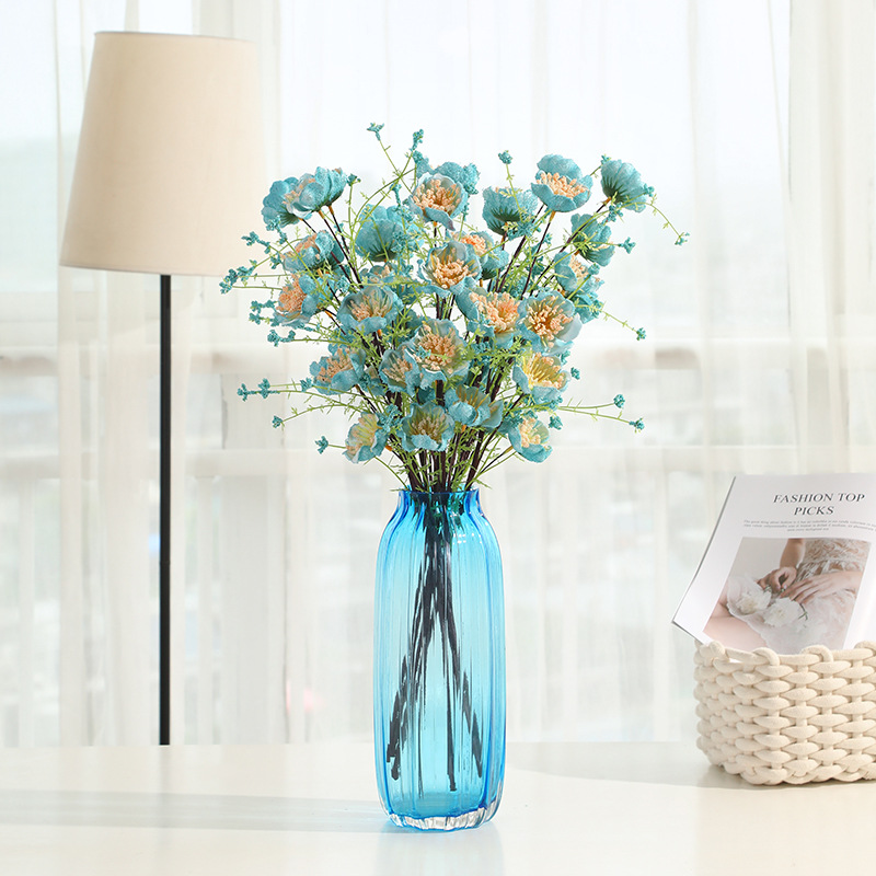 Aritficial azalea flower arrangement rhododendron flowers Blue