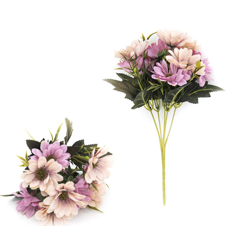 Oil painting spring chrysanthemum artificial bouquet Pink