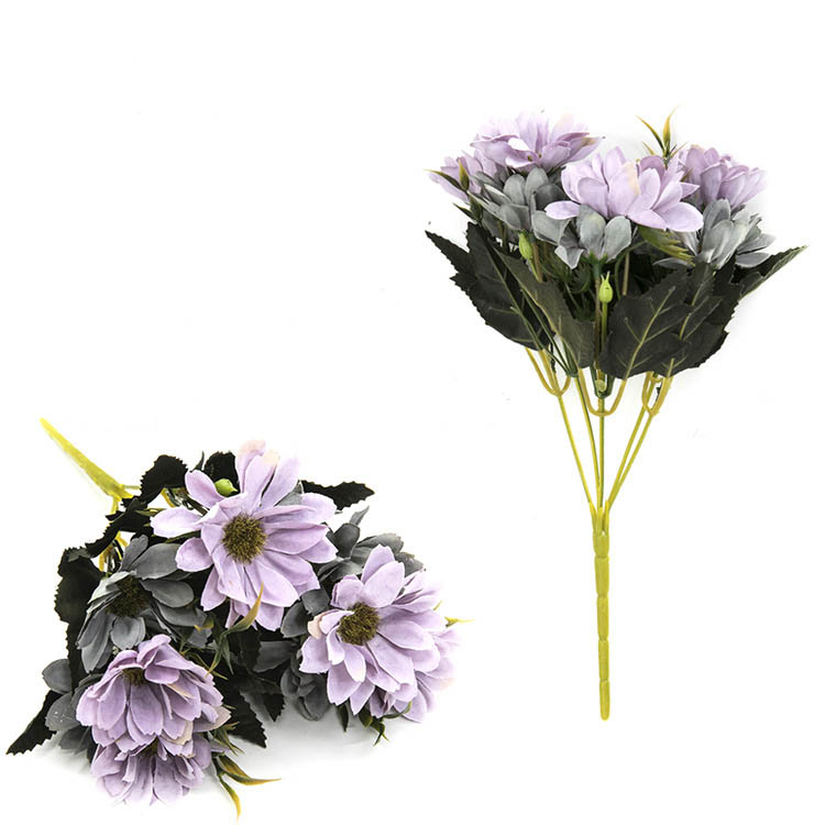 Oil painting spring chrysanthemum artificial bouquet Smoky Grey