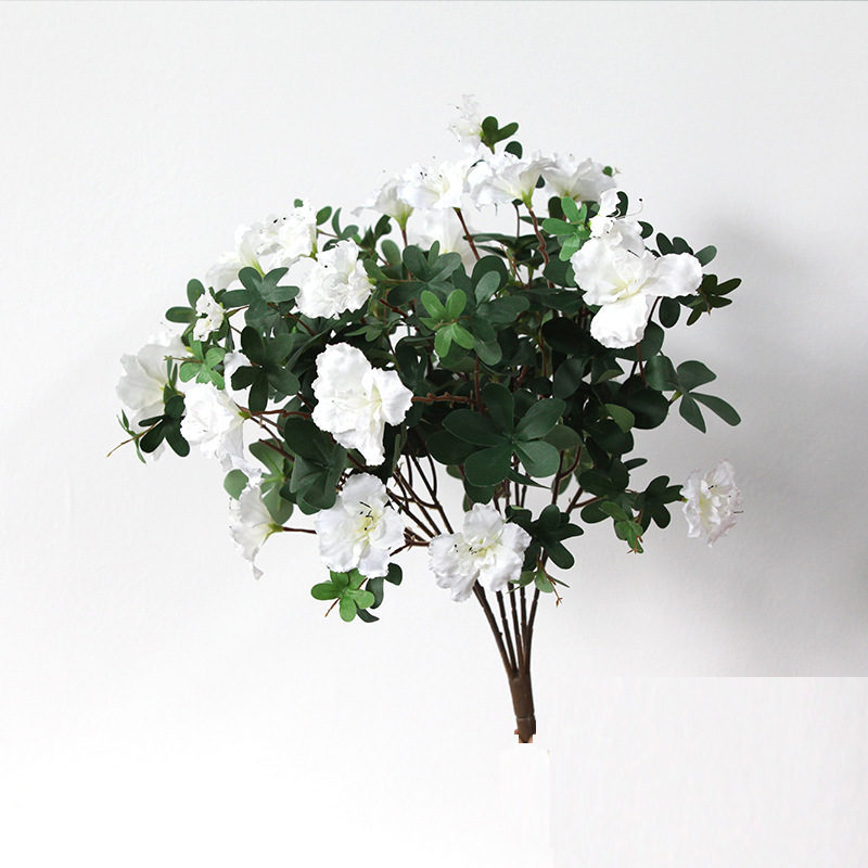 Simulated Rhododendron  artificial flowers Color:White