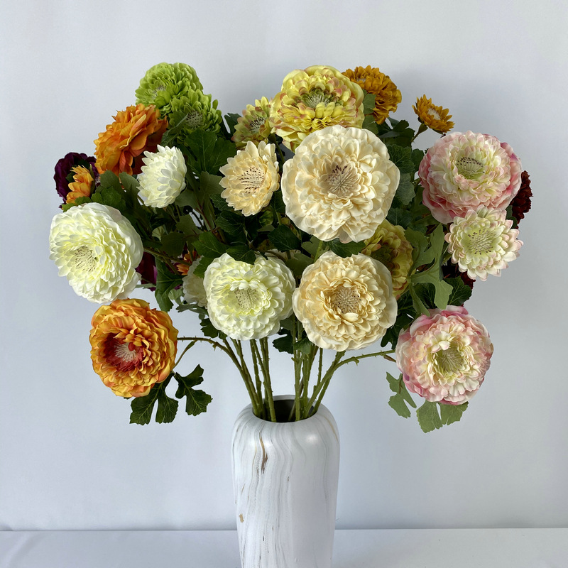 small  Marigold artificial flowers 2 large flowers