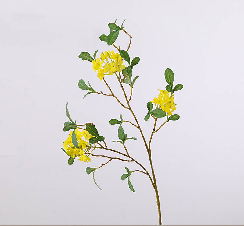 Artificial flower blue snowflake Yellow