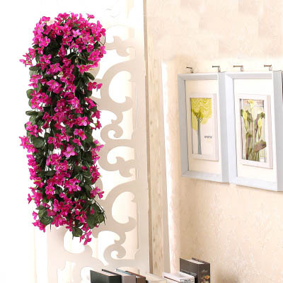 Simulated Violet Wall Hanging Fake Flower Color:Amaranth