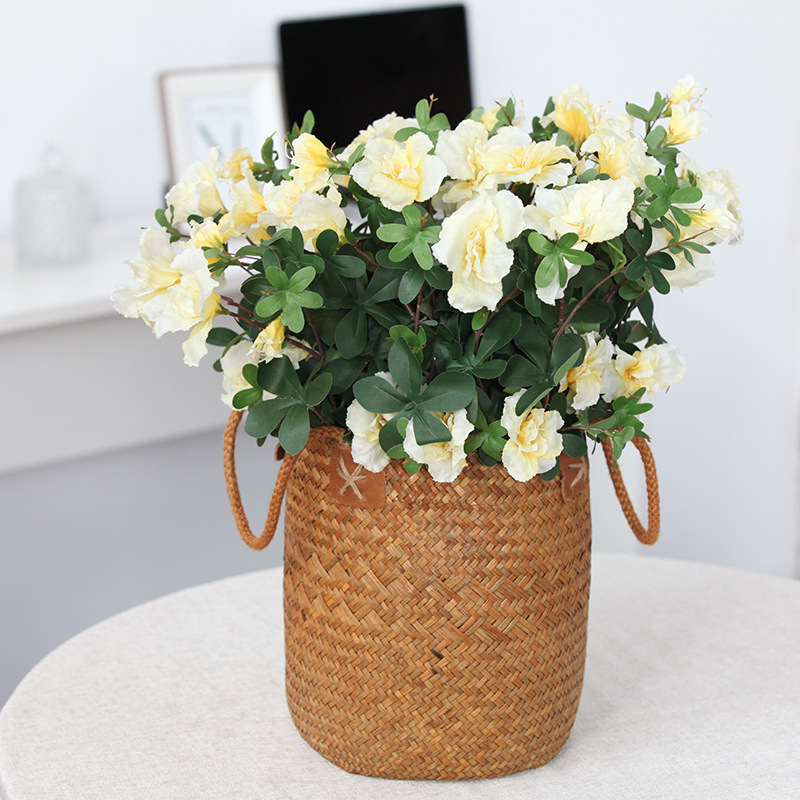 Simulated Rhododendron  artificial flowers Yellow