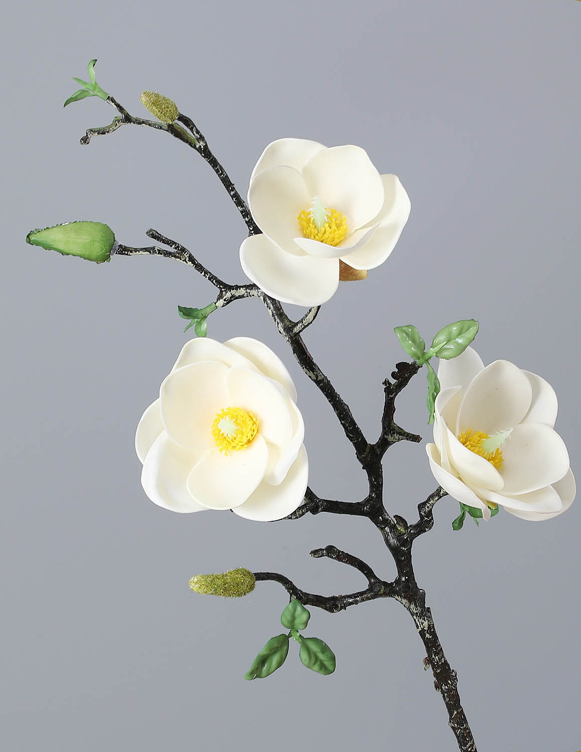 Single lotus magnolia artificial flower colorful small magnolia White