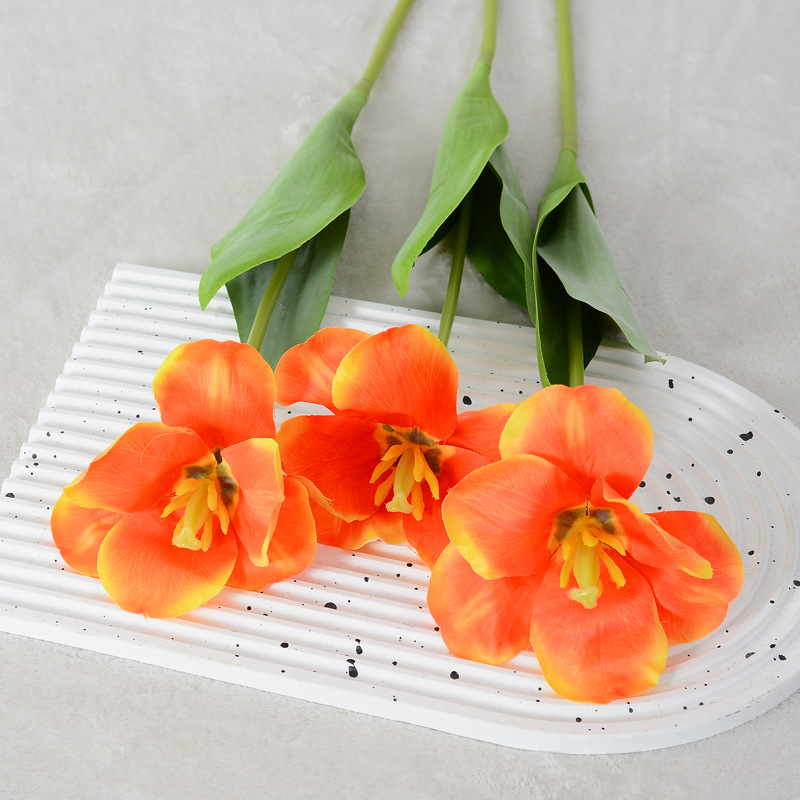 Tulip artificial flower large flower tulip Orange