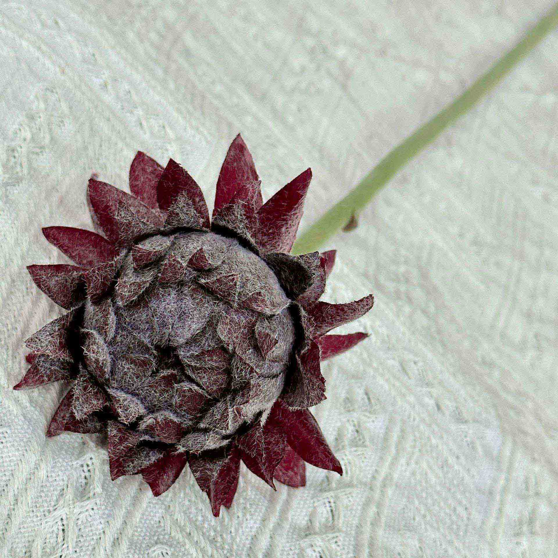 Artificial Thistle flower Maroon